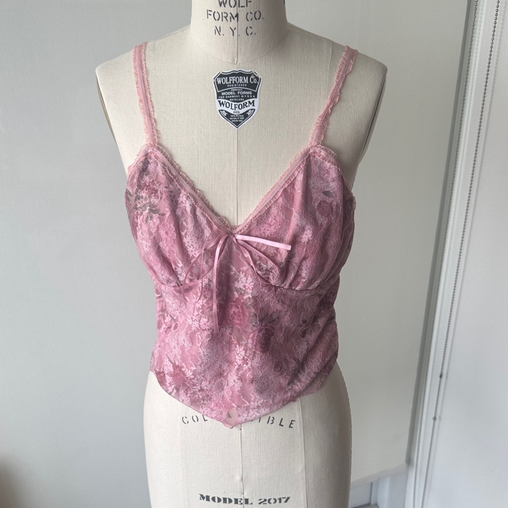 Pink Lace Camisole